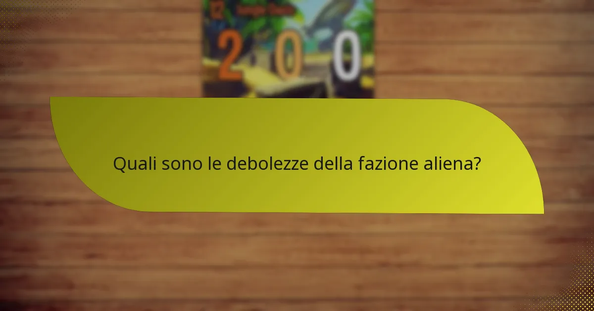 Come si confronta la fazione aliena con le altre?